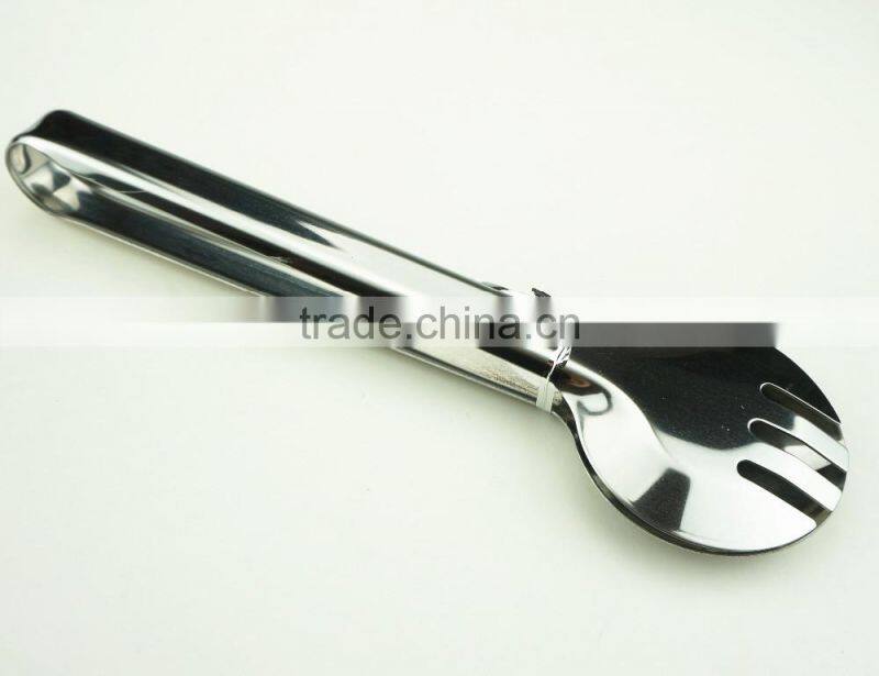 39007 Stainless Steel Kitchen Tongs BBQ Grill Food salad Tongs Slotted tong