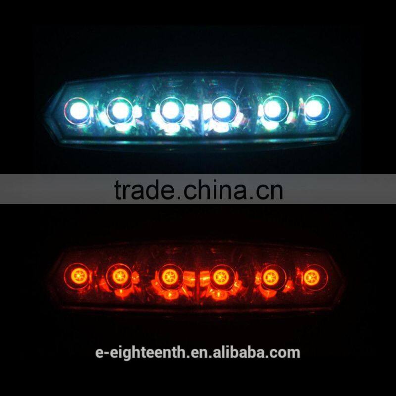 2016 popular 6 LED Motorcycle License Plate Mount Holder Bracket Running Brake Tail Light