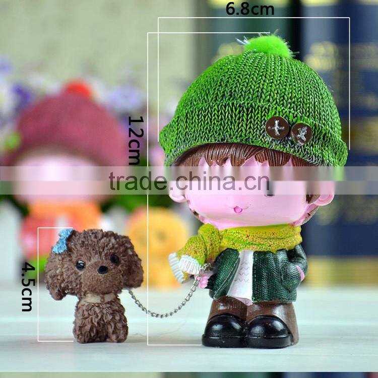 Mini CUTE fashional Resin decoration ,Couples doll furnishing articles,Lovely car interior car decoration