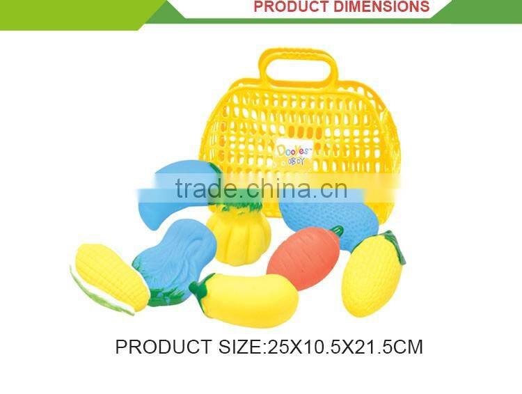 Best sale rubber baby bath soft toys fruits and vegetables