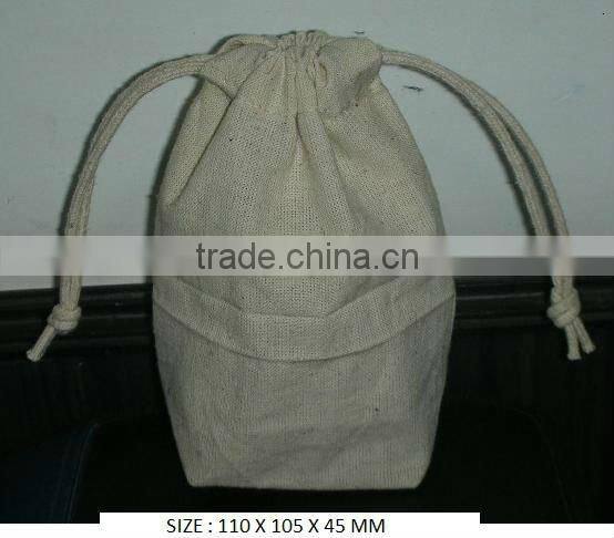 Cotton drawstring gift pouch