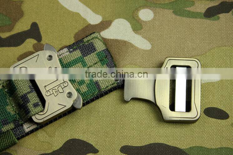 digital woodland camouflage metal buckle high strength military tactical combat belts