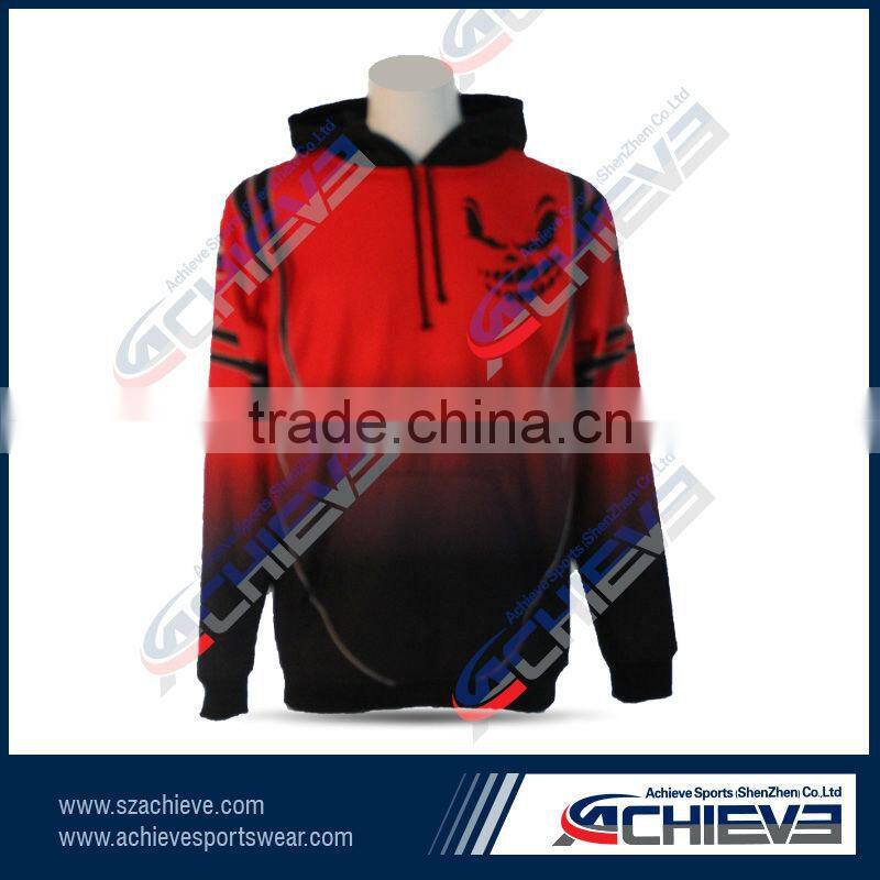 100% polyester sublimation sportswear single Custom Hoodies