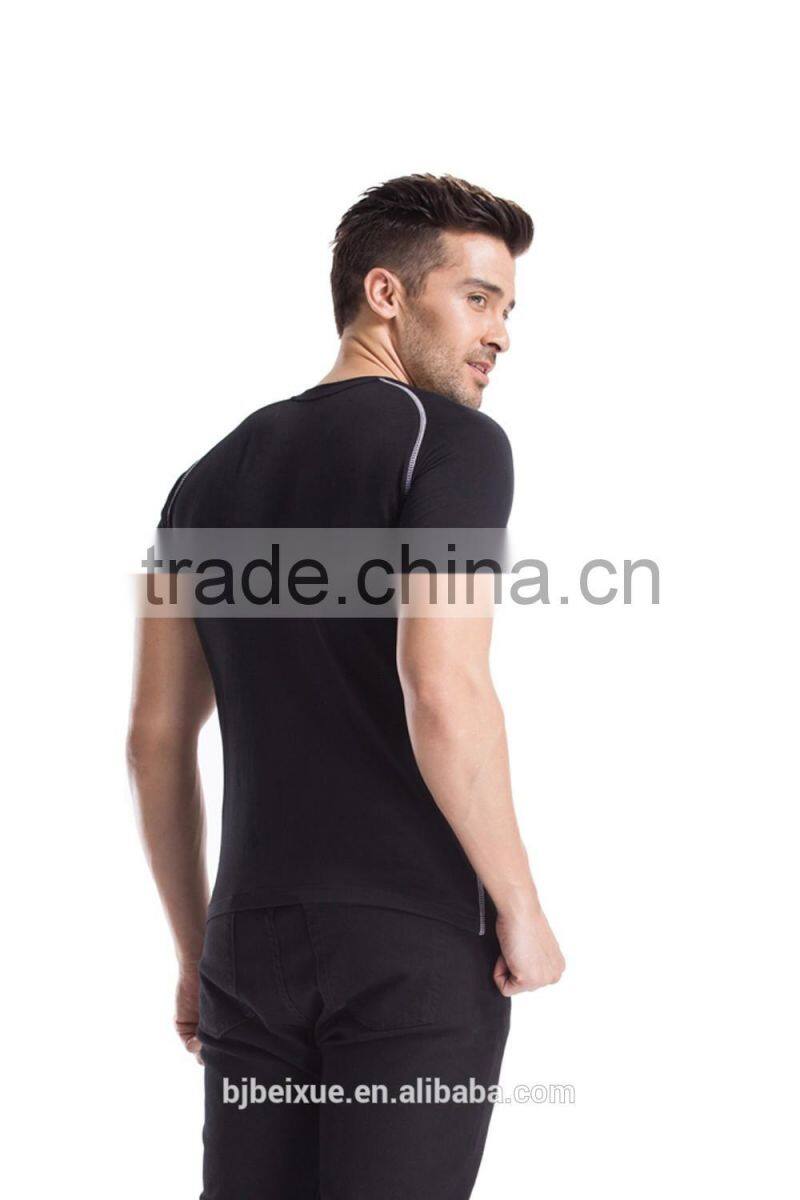 2016 new model oem print wholesale slim fit sport scoop neck men t shirt