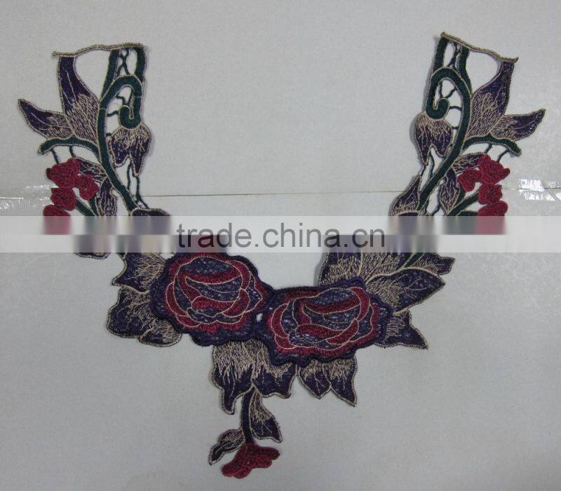 new design neck embroidery patch applique collar for decorating