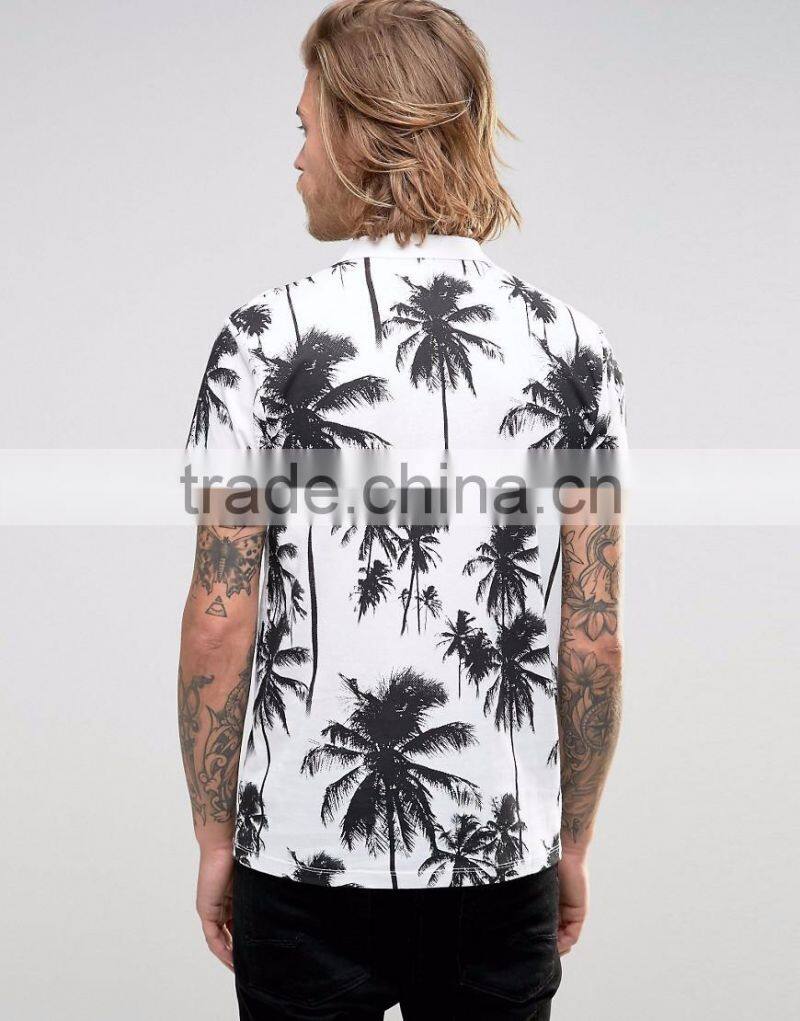 Hot Sale Wholesale Price Summer Casual 180g 100% Cotton Short Sleeve Digital Printing Mens POLO T-shirt