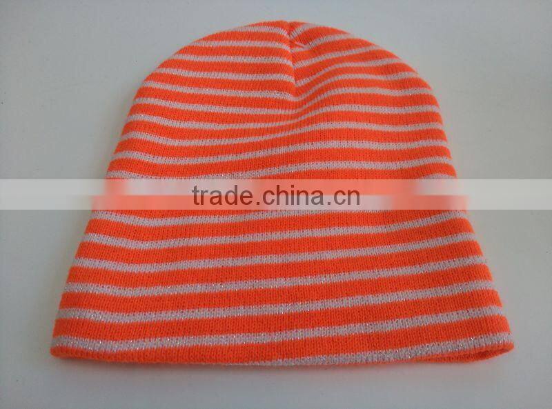 Fashion stripe beanie hat