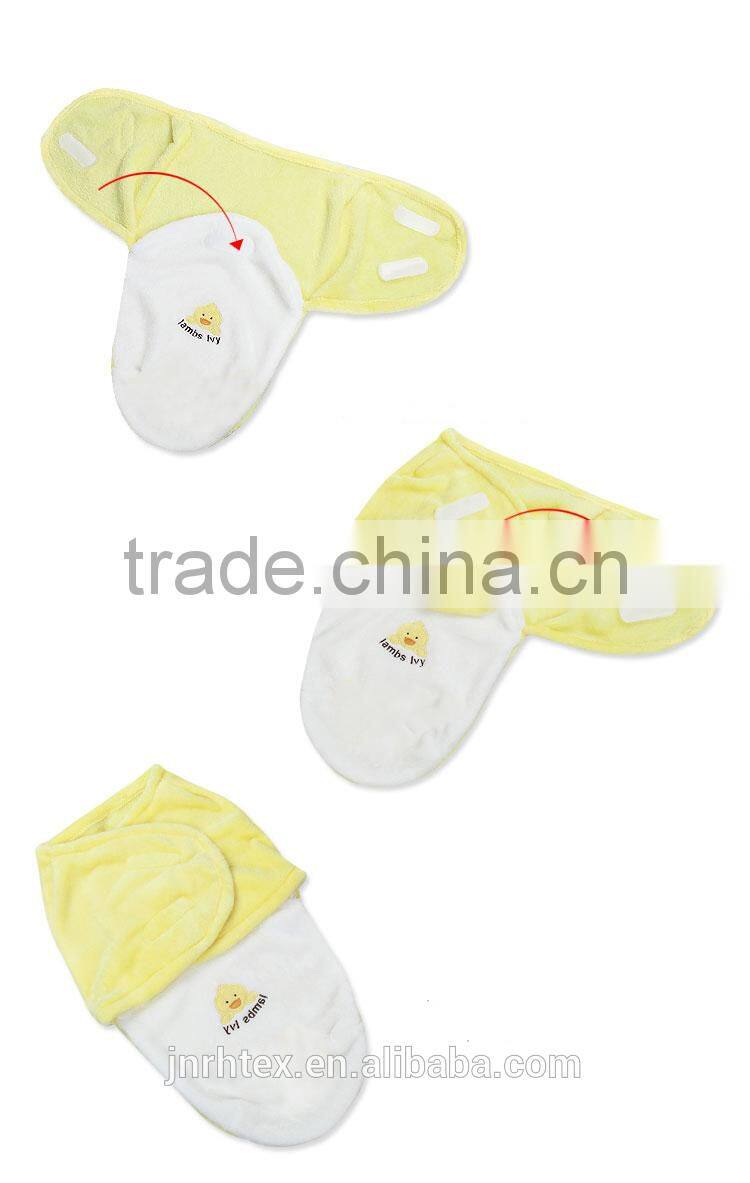 Trade assurance embroidered combed cotton baby swaddle wrap/wholesale organic swaddle blanket