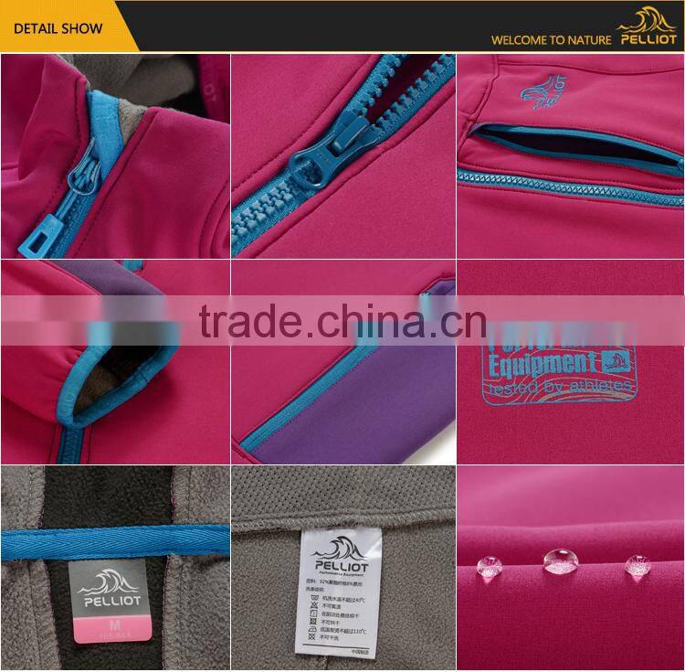 2017 Wholesale Women Winter Clothing Outdoor Jacket Soft Shell Jacket