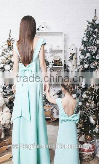 2017 Hot Selling Mother And Daughter Matching Dresses Baby Long Frocks Prom Dress Long Party Frock Designs
