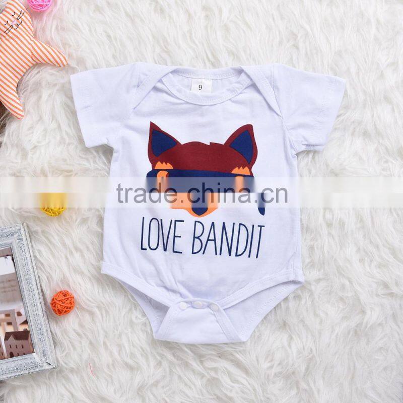 S60664B 2016 New Newborn Baby Boy Girl Romper Clothes Cotton Short Sleeve Infant Clothes
