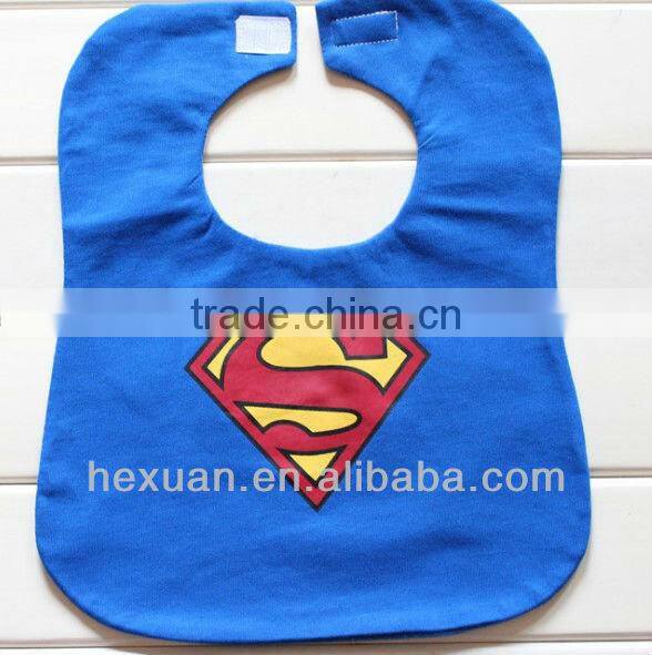 12 designs can choose baby bibs/3 layers baby bibs/superman baby bibs /in stocked or OEM