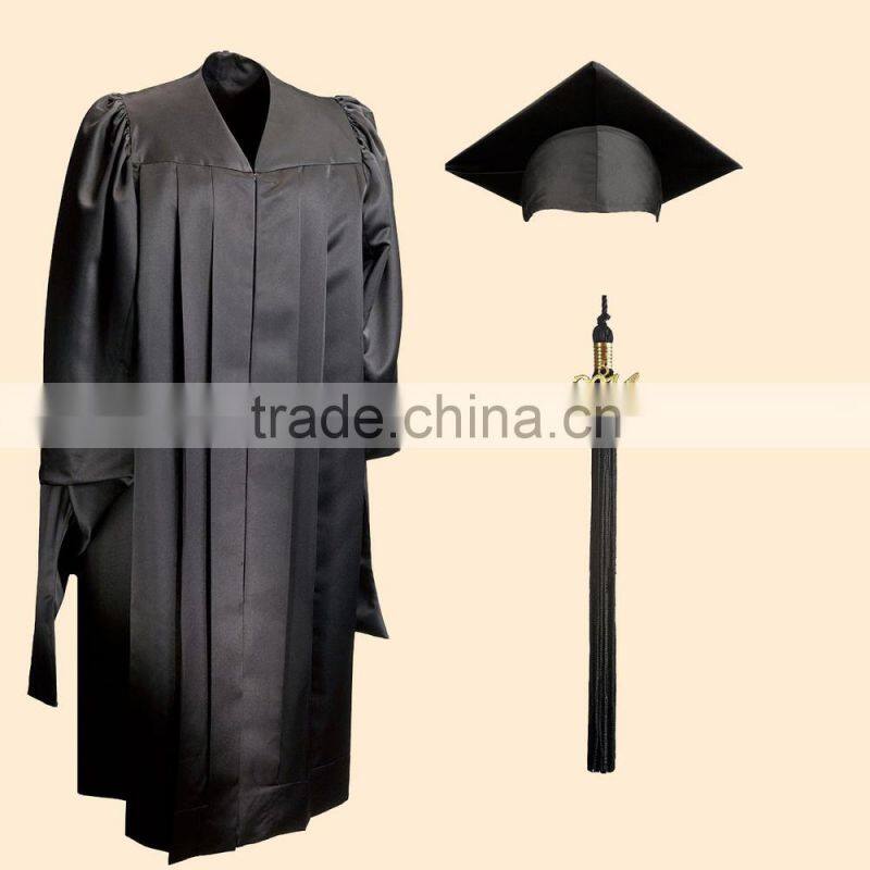 High quality and best workmanship customized graduation gown for children/adult