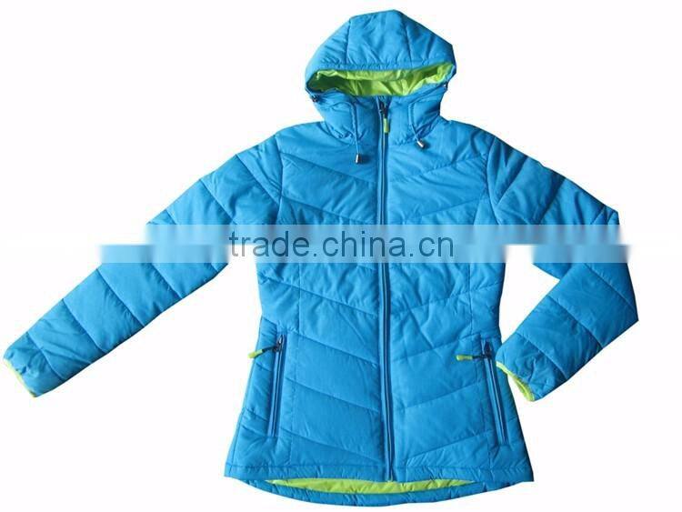 Melange color padded insulated jacket women winter jacket