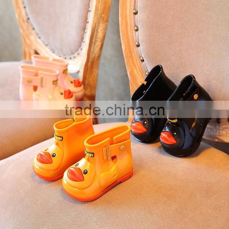 Cute duck design kids rain boots