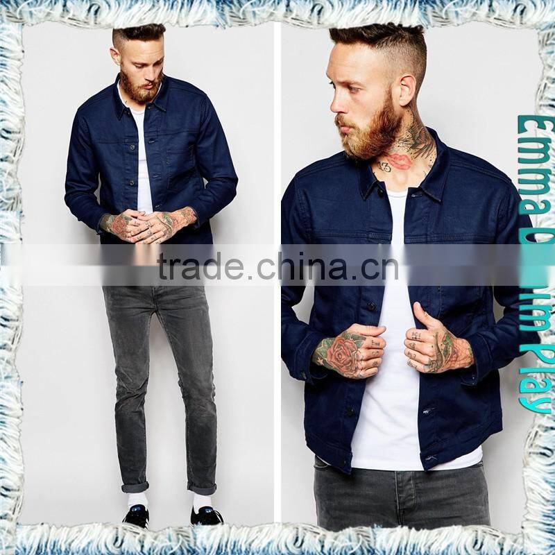 New 2015 Hot Selling Coat Super Fashion Indigo Denim Jacket for Men