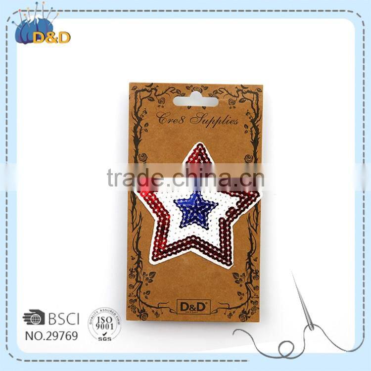 D&D pentagram shaped applique custom patches for clothing