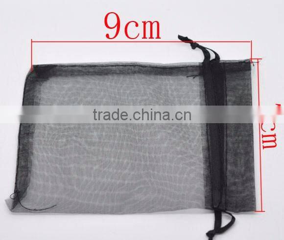 Black Organza Jewelry Packaging Bags Wedding Candy Packing Bag