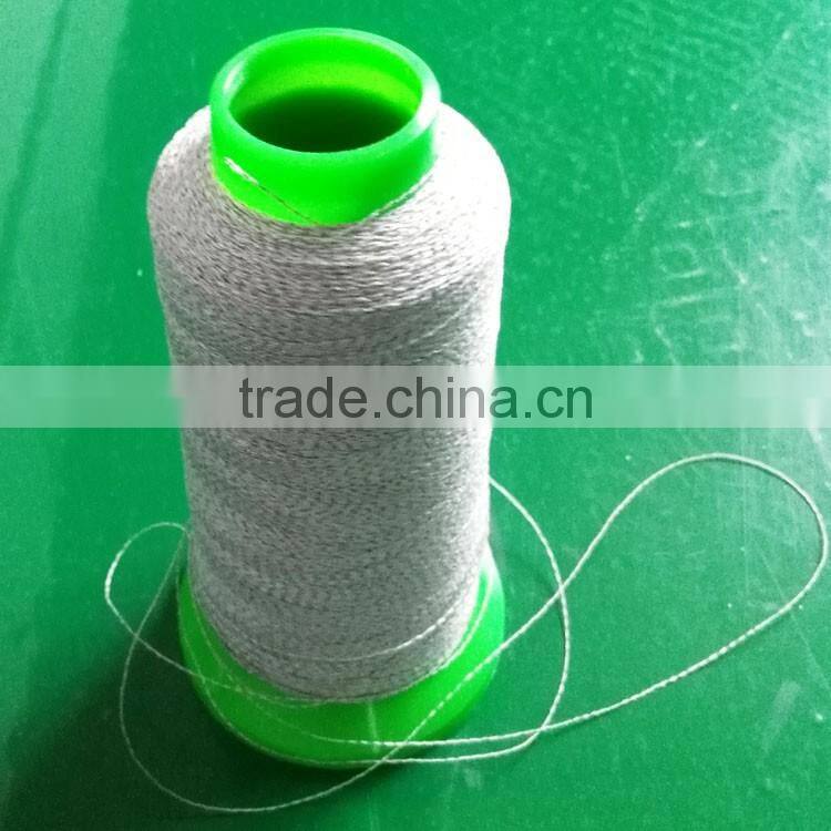 Eco-friendly silver grey high tension 3m machine reflective thread for embroidery