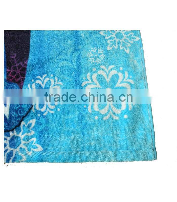 China manufacturer 100 cotton OEM Frozen reactive printing beach blanket towels