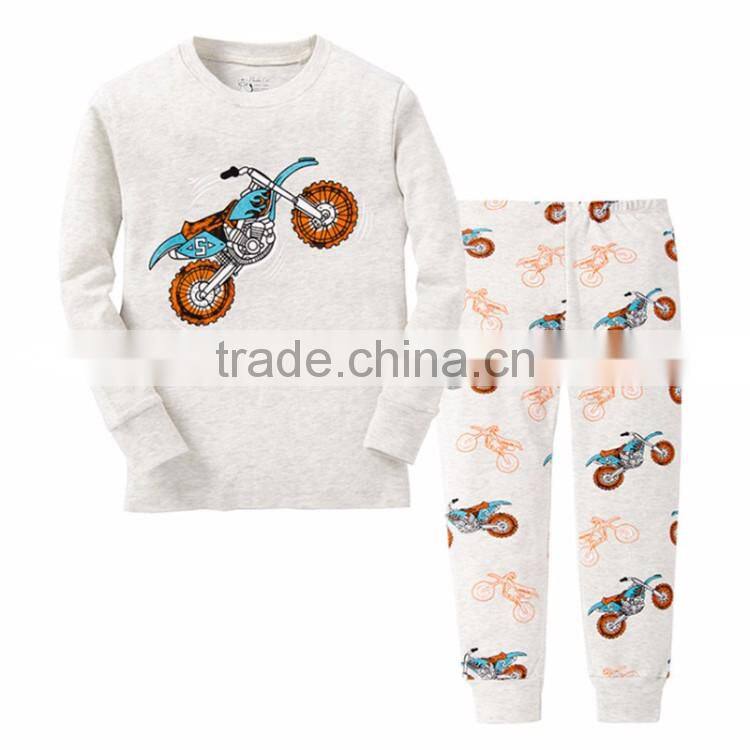 Children boys full sleeve polo t-shirt manufacturer in lahore with motor bike pattern
