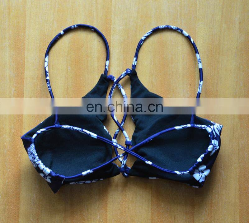 Europe And America Printing Bandage Tether Sexy Swimming Suit