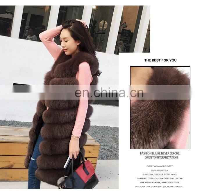Top Grade Hot Sale Supplier Winter Vest Real Fox Fur Gilet Luxury Fancy Vest for Women