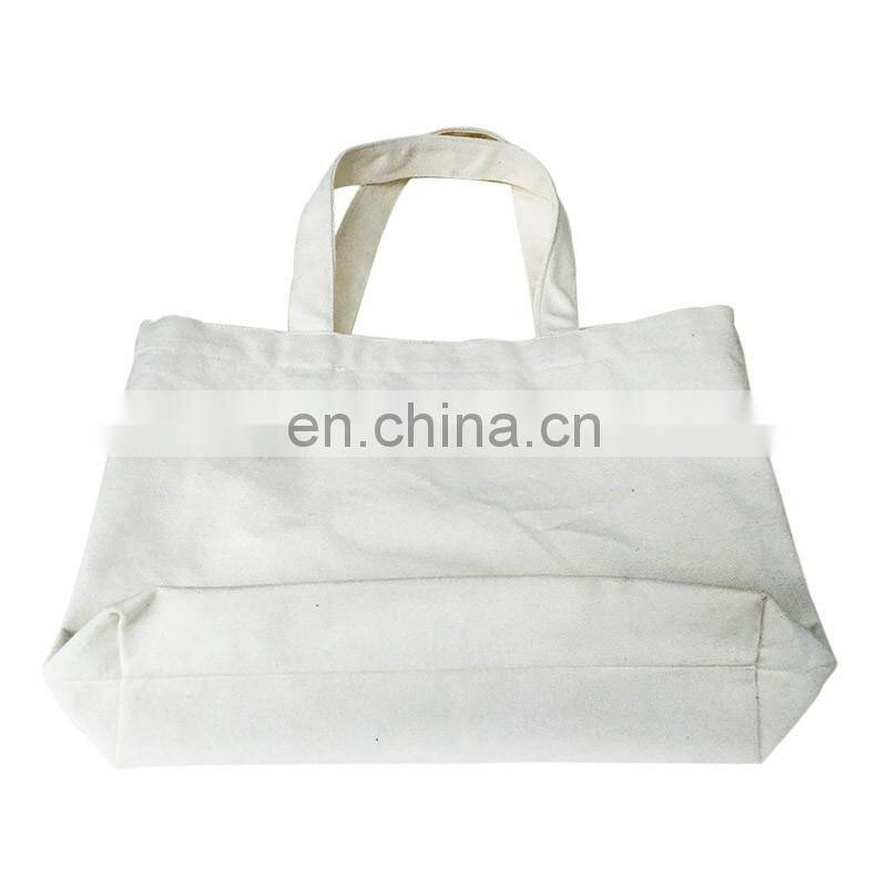 Hot popular white tote bag with customized logo wholesale