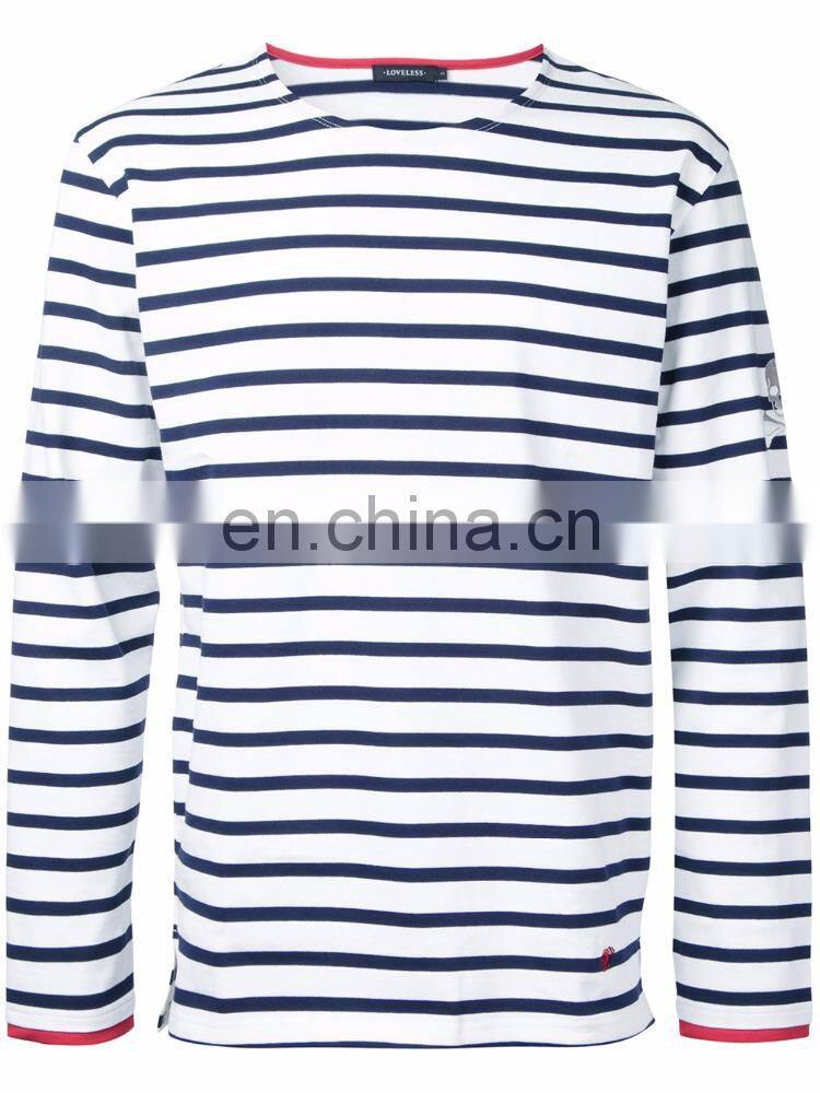White cotton striped T-shirt from What we sew Cotton 100% Machine Wash