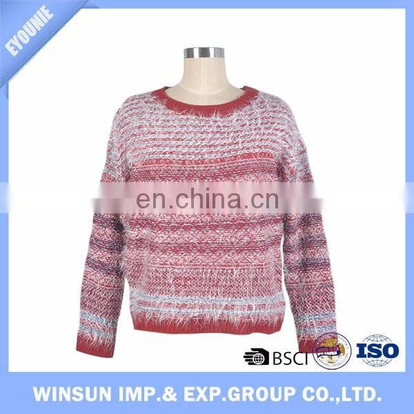 Winsun 2016 Girls Fashionable Oversized V-Neck Pullover