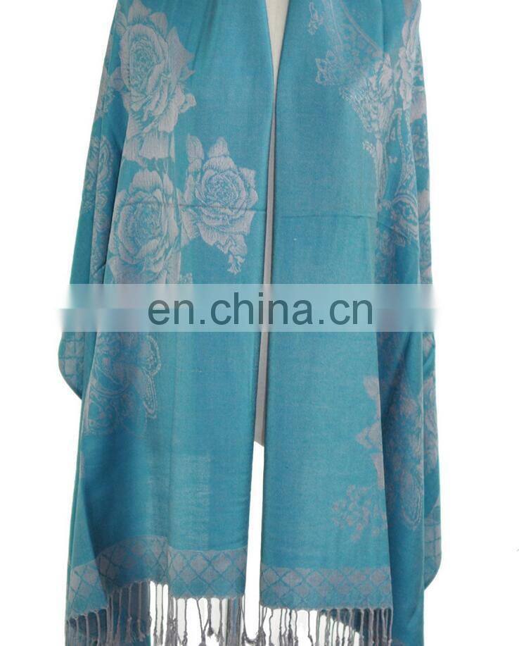 women's long wool blend winter scarf warm shawl pashmina