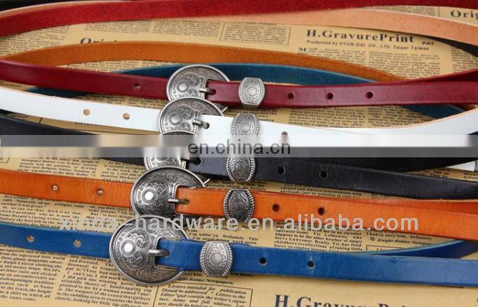 anti silver color buckle colorful italy genuine leather trendy and retro dressing lady belts