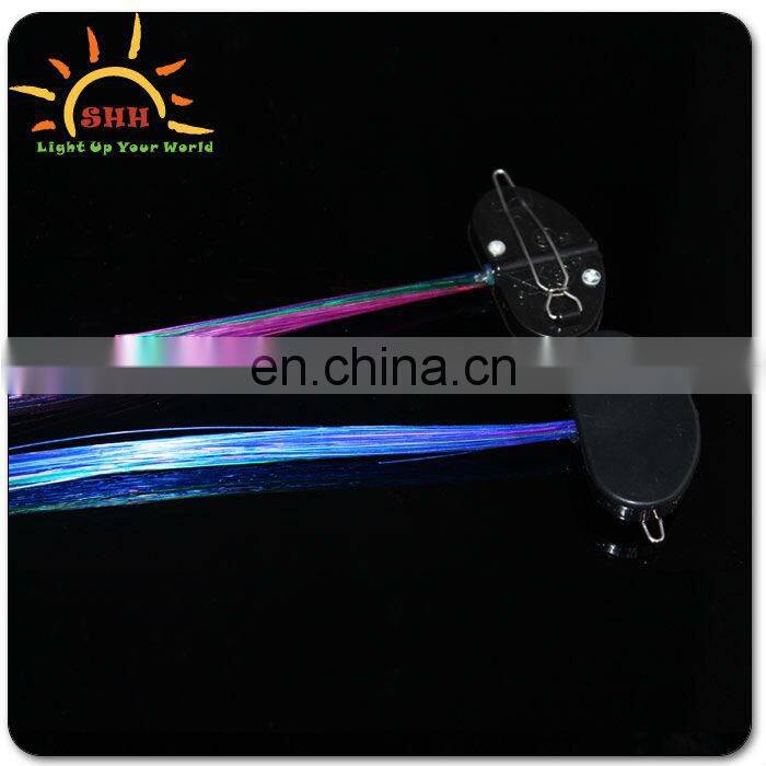 Magic light up optical fibre braid with LEDs for nightclub
