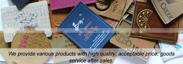 China facroty factory custom printed embossed leather patch