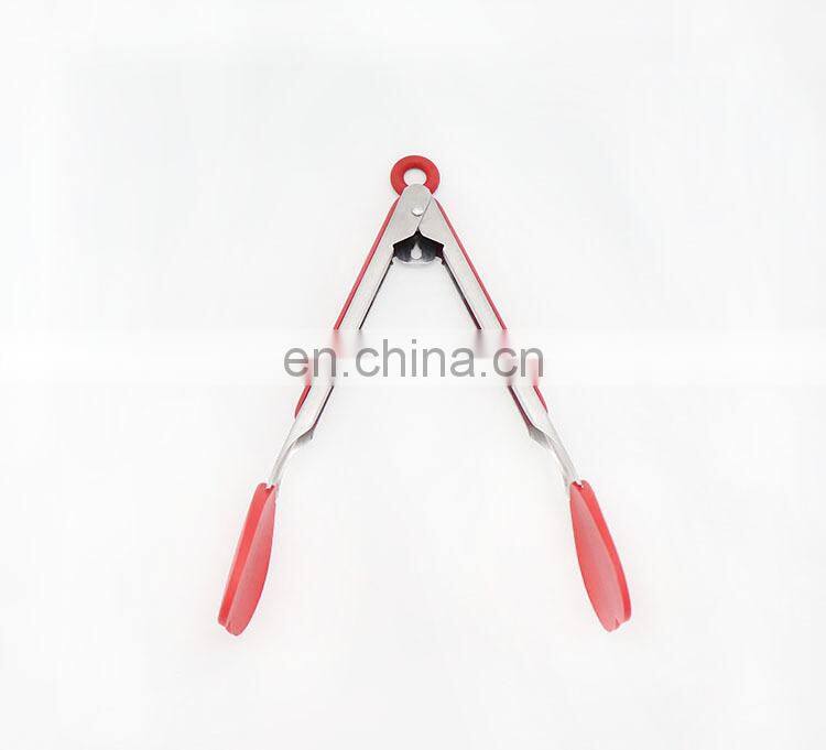 Quality chinese products Non-stick Silicone Kitchen Tongs, stainless steel handles silicone tongs