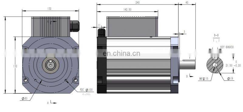 HFM049 24v 1500w 1500rpm BLDC jeol motor