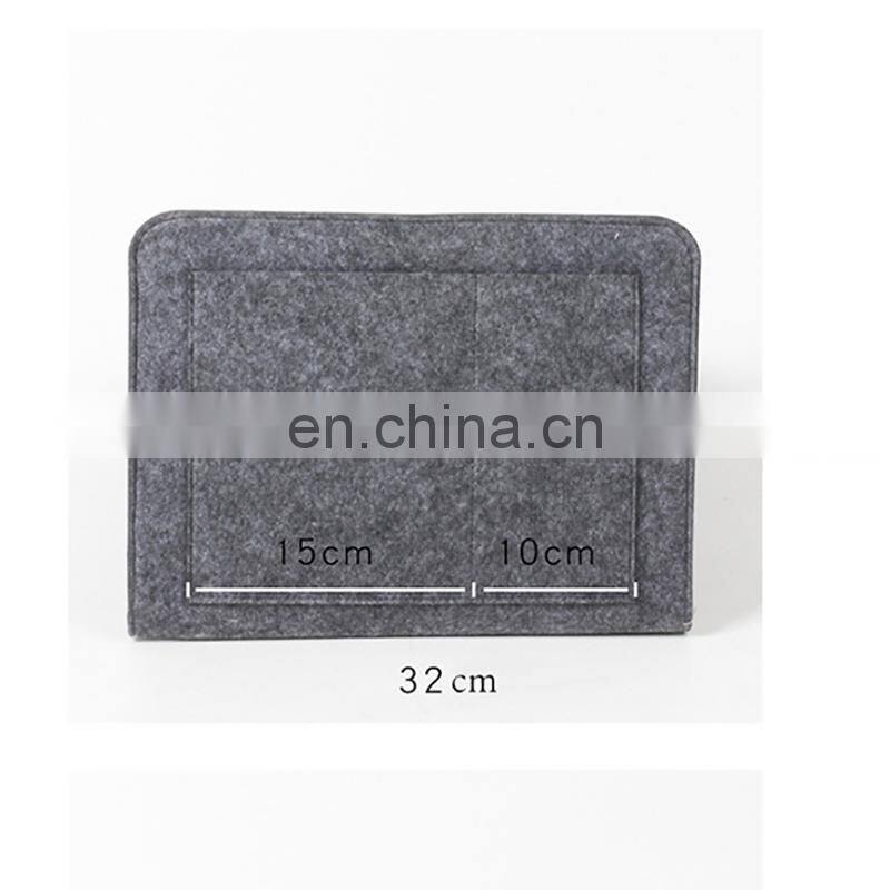 Living Room and Dormitory Felt Bedside Hanging Storage Organizer for Books Phones Tablets Accessory and TV Remote