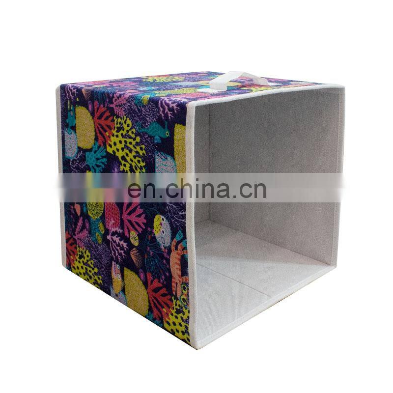 Reatai moving folding non woven custom fabric storage organizer cubes box foldable bins for storage