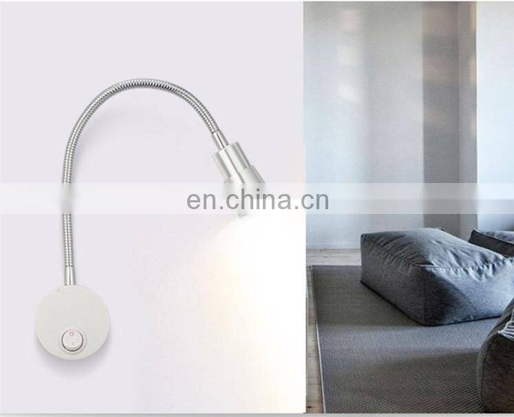 1w 110v 220v led gooseneck wall light gooseneck wall light with different length hose bedside wall reading light