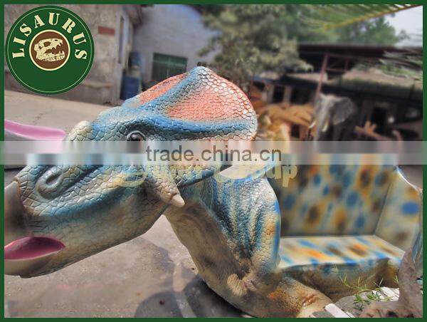 Lisaurus-LA Life size dinosaur bench for dinosaur garden decoration