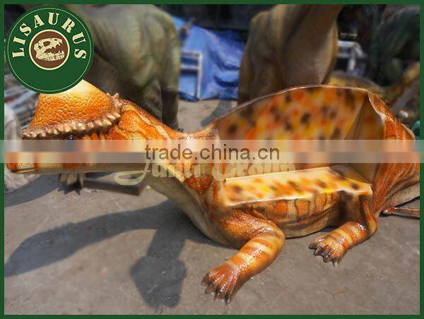 Lisaurus-LA Life size dinosaur bench for dinosaur garden decoration
