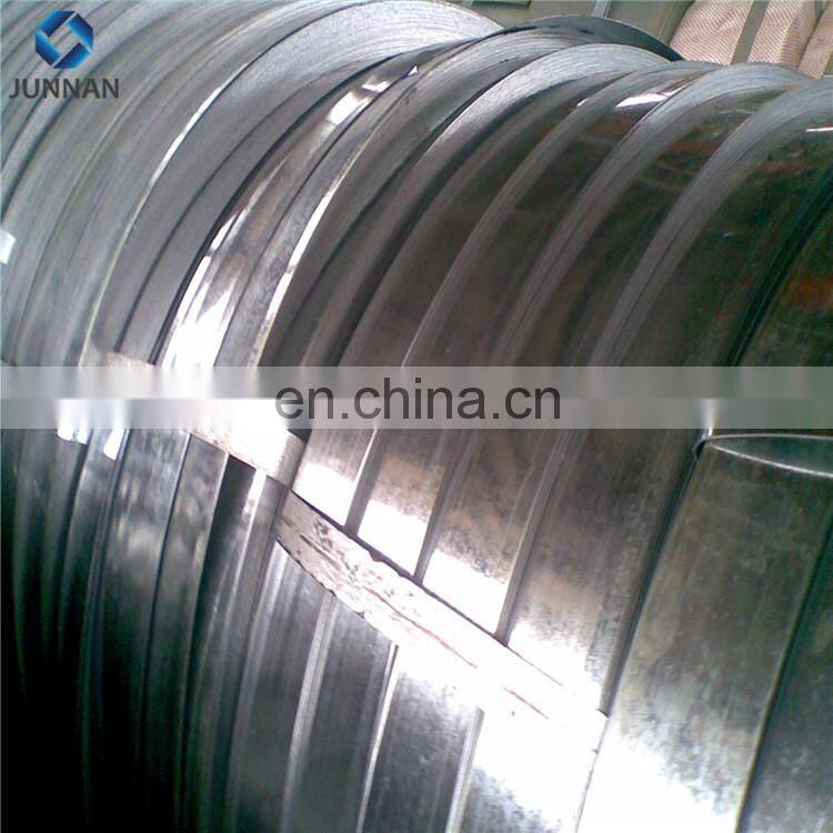 China Supplier hot rolled carbon galvanized DX51D Q195 mild packing belt strap/steel strip/slit coil