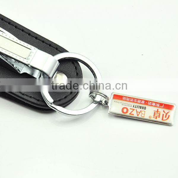 Pu zinc alloy key chain holder