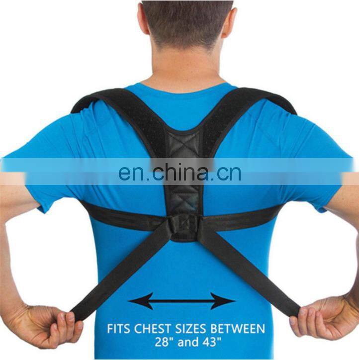 Comfortable Leather Pad Adjustable Back Support Posture Corrector