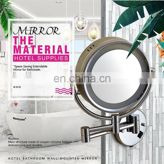 LED Wall Bathroom 8'' Mirror with Light for Hotel