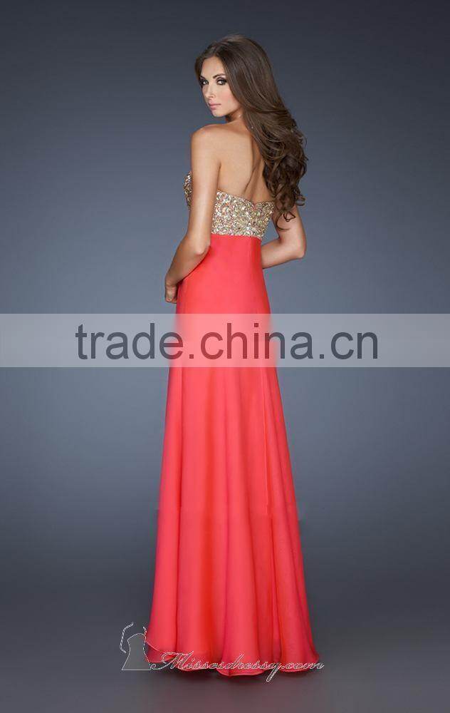 Elegant Sweetheart Neckline Full Length Evening Sequins Beaded Dresses