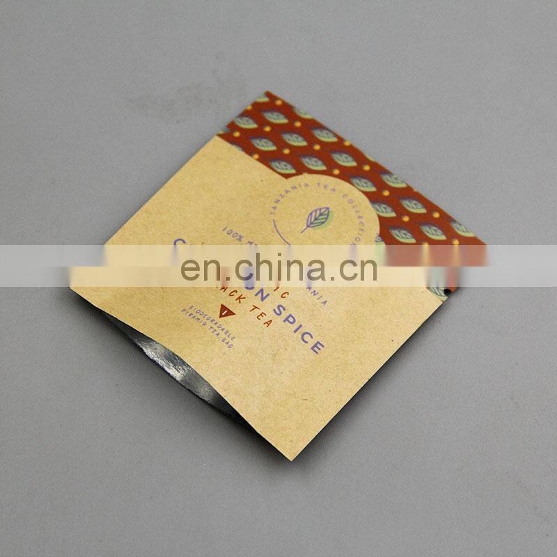 Compostable Eco Friendly Standing Pouch Smell Proof Organic Durable Empty Tea Bag