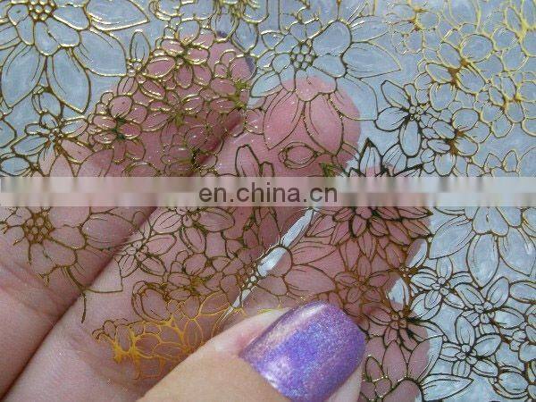 1 Sheet Embossed 3D Nail Stickers Blooming Flower Art Decals
