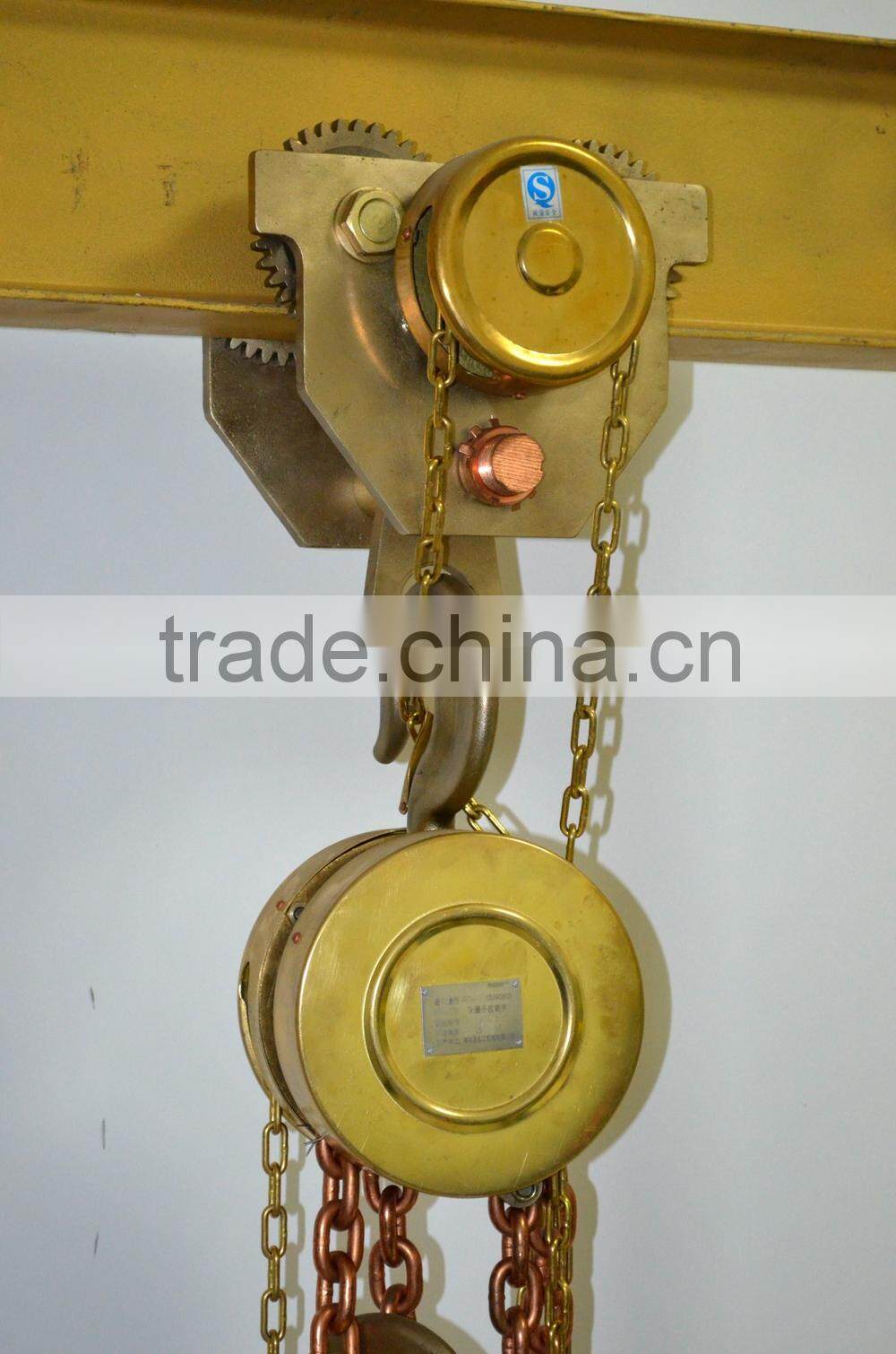High quality 10 ton copper alloy spark proof manual chain hoists