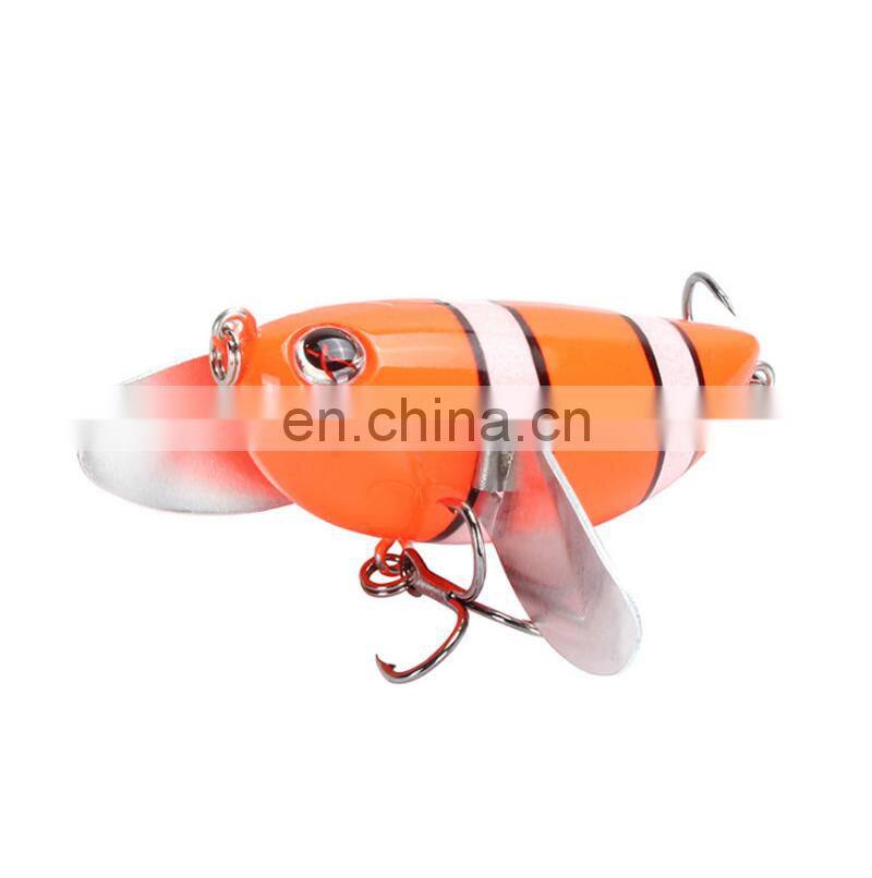 The Newest 6cm 12.6g 3D Eyes Hard Popper With Graceful Spoons Lures For Saltwater Freshwater Topwater Popper